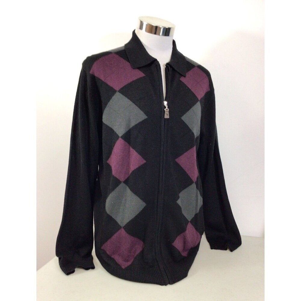 Arnold Palmer Wool Sweater Full Zip Mens Medium
